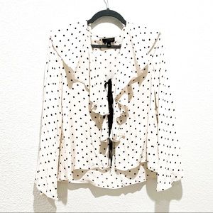 Topshop Tops - Topshop Polka Dot Ruffle Tie Bed Blouse Topshop Tops - Topshop Polka Dot Ruffle Tie Bed Blouse